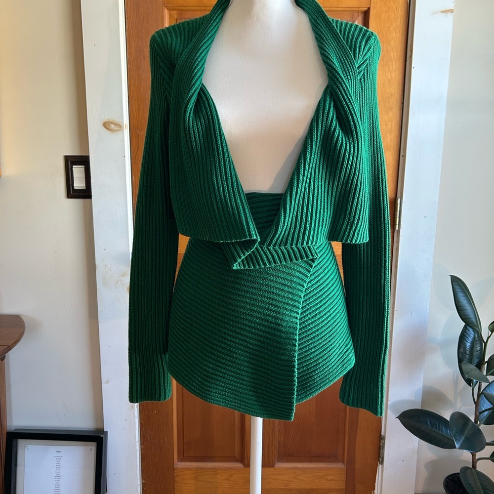 Ralph Lauren Kelly Green Knit Cardigan